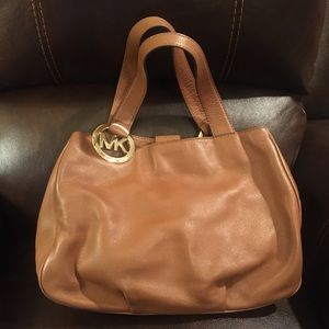 Michael Kors all leather large shoulder bag.
